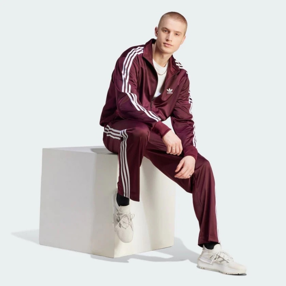 Adidas Firebird Maroon Burgundy Men’s Tracksuit Set IN4683 and IN4678